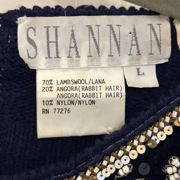 Shannan Vintage Lambswool/Angora Sweater with Embellishment - Picture 3 of 4